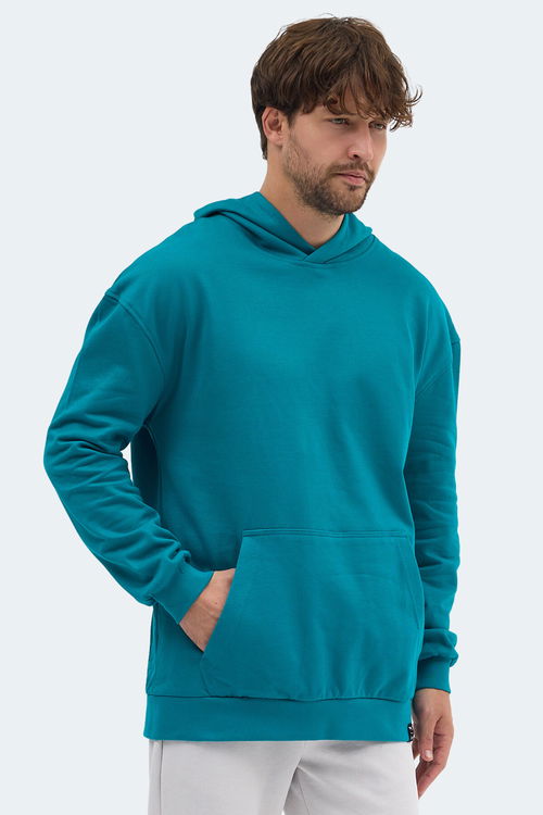 Slazenger VIOLENCE Unisex Kapüşonlu Cepli Oversıze Petrol Sweatshırt Slazenger VIOLENCE Unisex Kapüşonlu Cepli Oversıze Petrol Sweatshırt