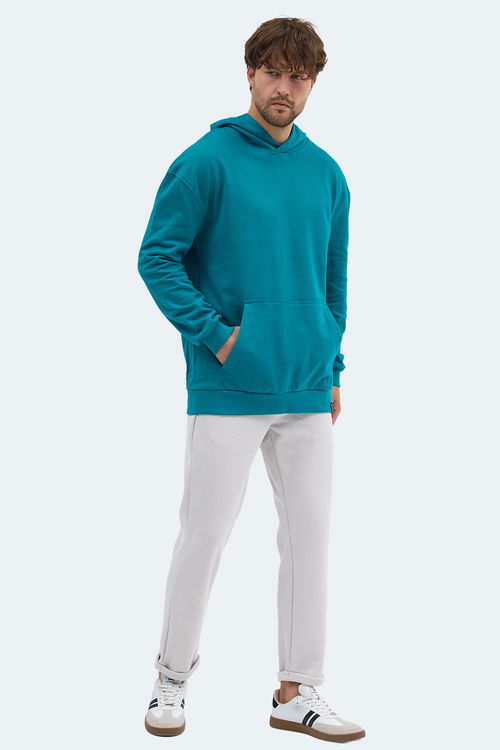 Slazenger VIOLENCE Unisex Kapüşonlu Cepli Oversıze Petrol Sweatshırt Slazenger VIOLENCE Unisex Kapüşonlu Cepli Oversıze Petrol Sweatshırt