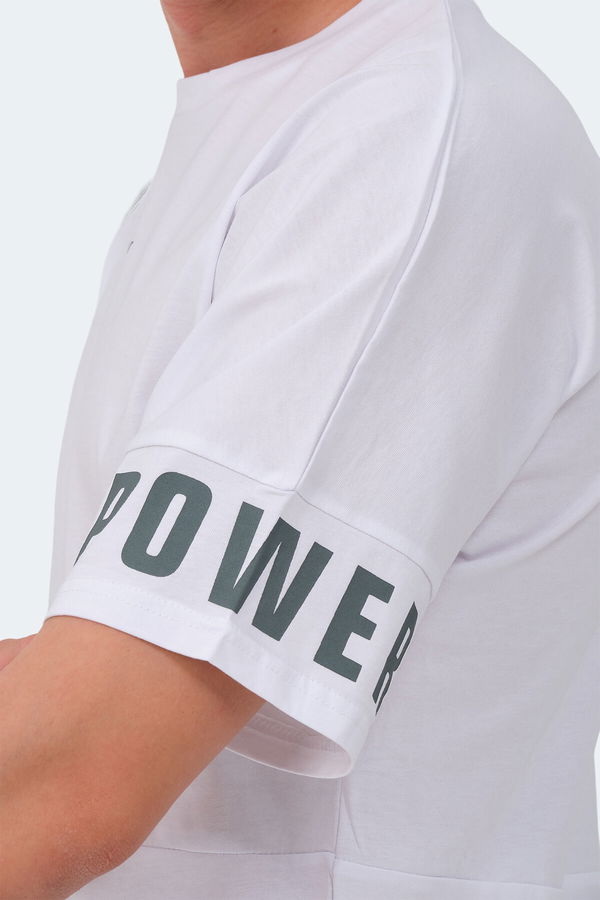 Slazenger VISION Erkek Oversıze Beyaz Tişört