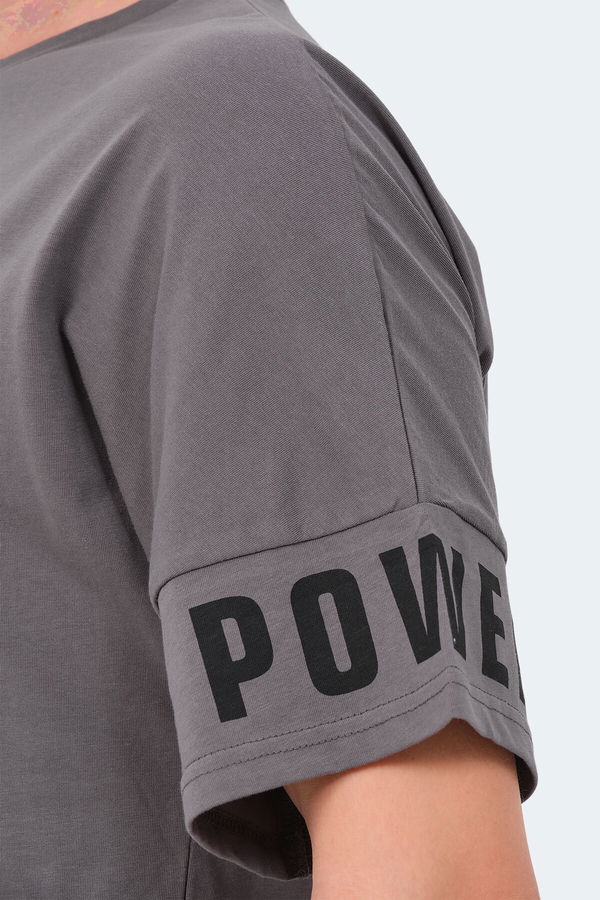Slazenger VISION Erkek Oversıze Koyu Gri Tişört
