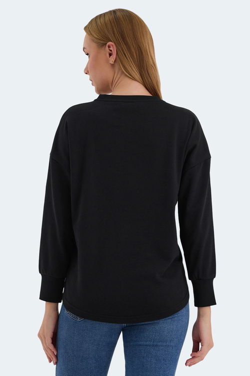 VITAL OVERSIZE Kadın Sweatshirt Siyah