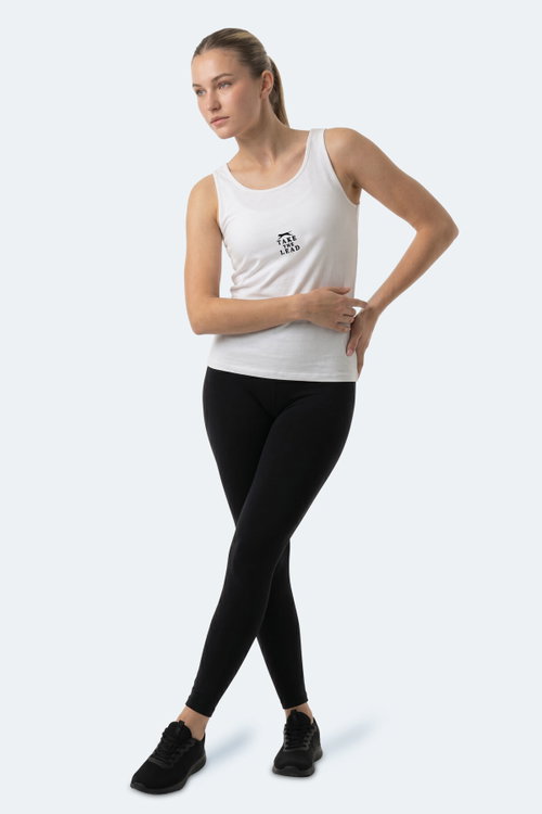 Slazenger VLADLEN Kadın Slim Fıt Kolsuz Beyaz Atlet