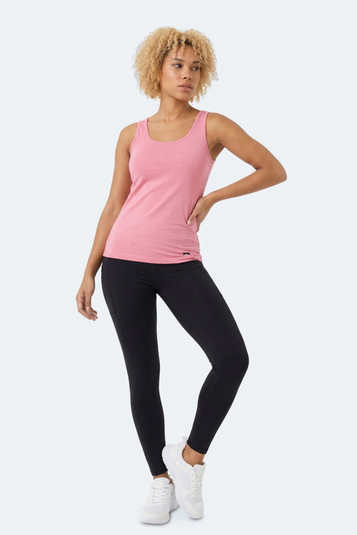 Slazenger VLADLEN Kadın Slim Fıt Kolsuz Gül Atlet