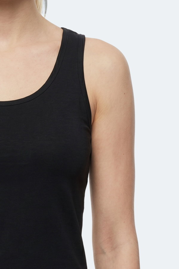 Slazenger VLADLEN Kadın Slim Fıt Kolsuz Siyah Atlet